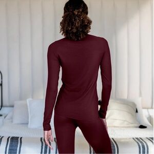 dagsmejan Long Sleeve Top Burgundy Small Red